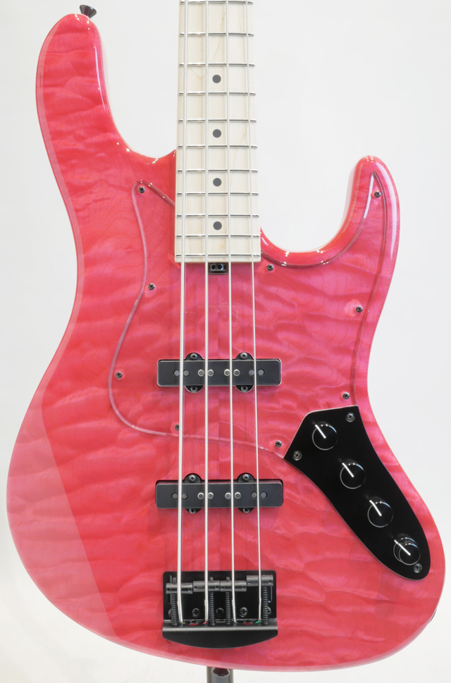 Custom Bass 4st Quilt Maple Top / Transpearent Pink