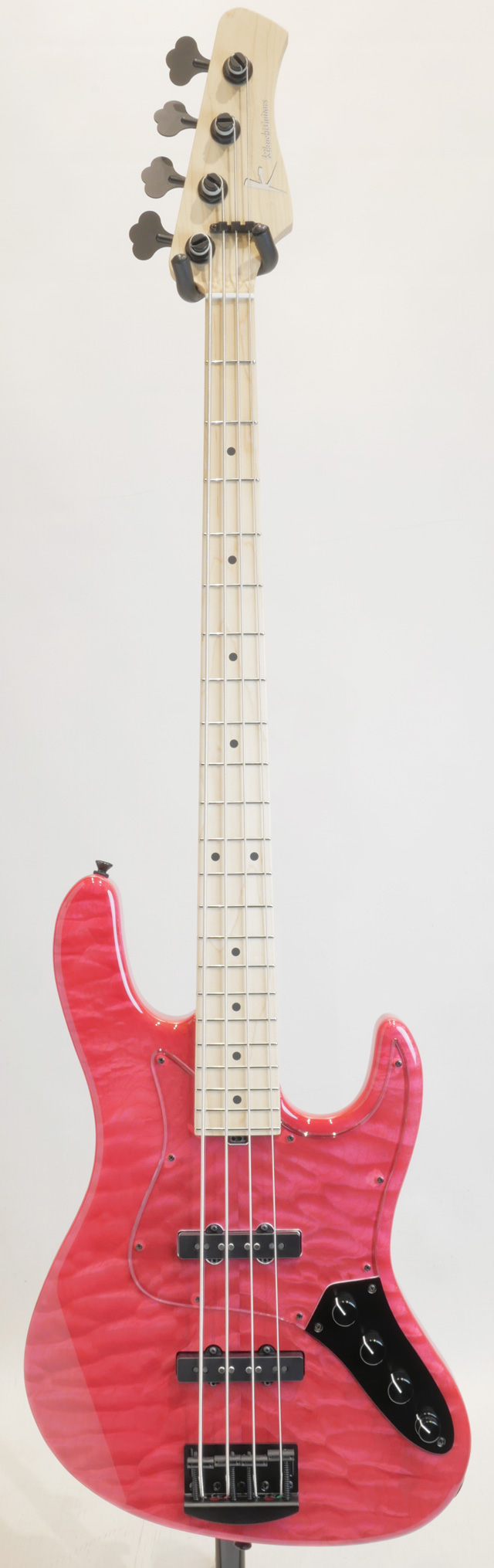 Kikuchi Guitars Custom Bass 4st Quilt Maple Top / Transpearent Pink サブ画像2