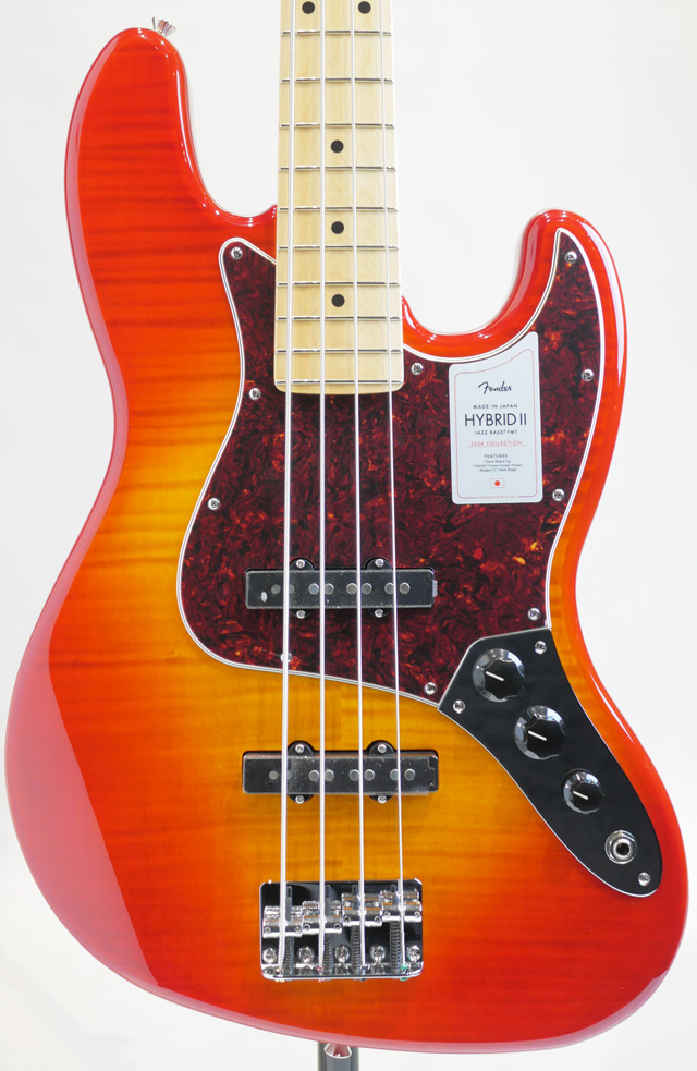 2024 Collection Made in Japan Hybrid II Jazz Bass(Sunset Orange Transparent)