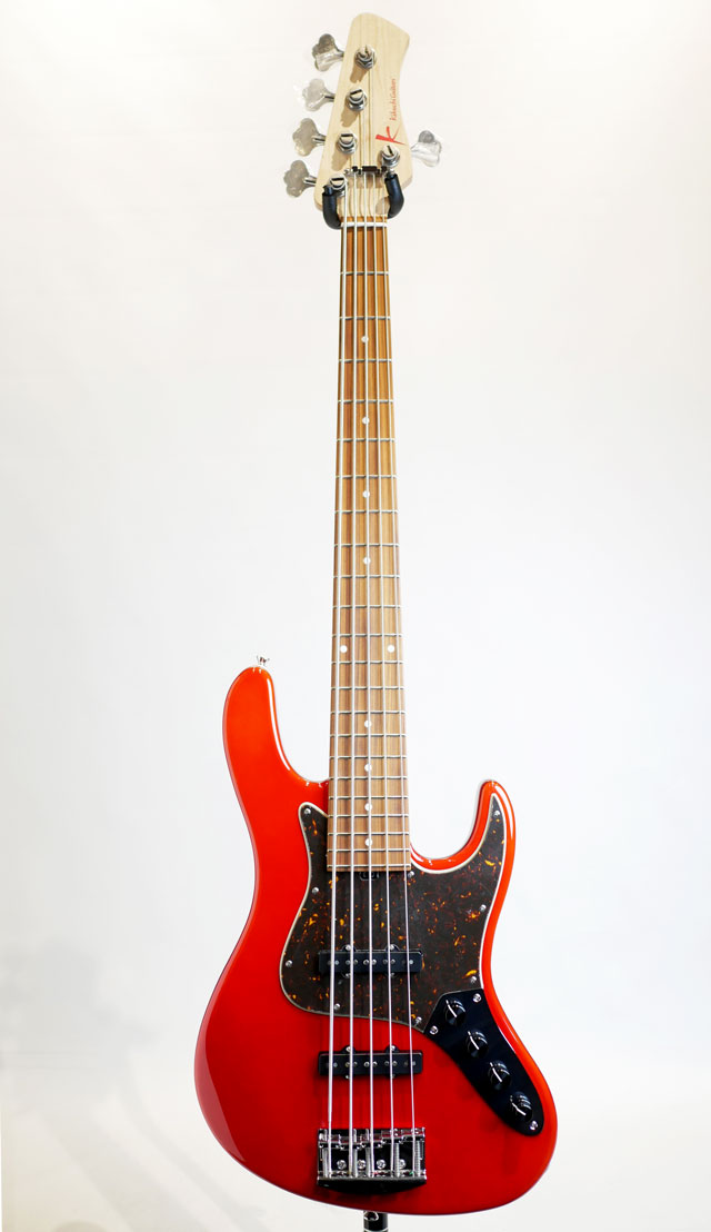 Kikuchi Guitars Custom Bass 5st Spruce Top Trans Carmine Red サブ画像2