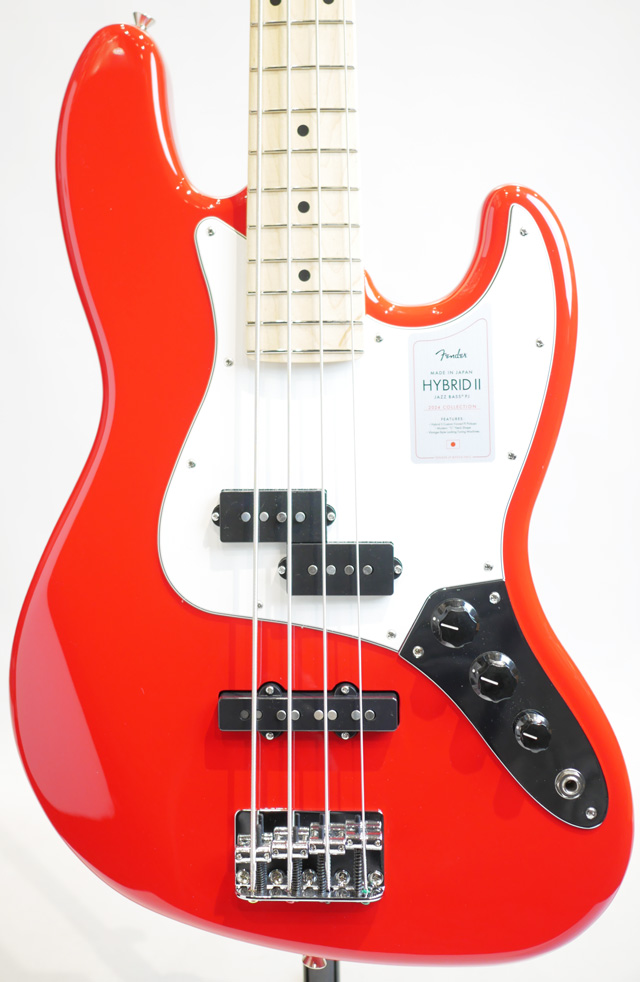 2024 Collection MIJ Hybrid II Jazz Bass PJ (Modern Red)