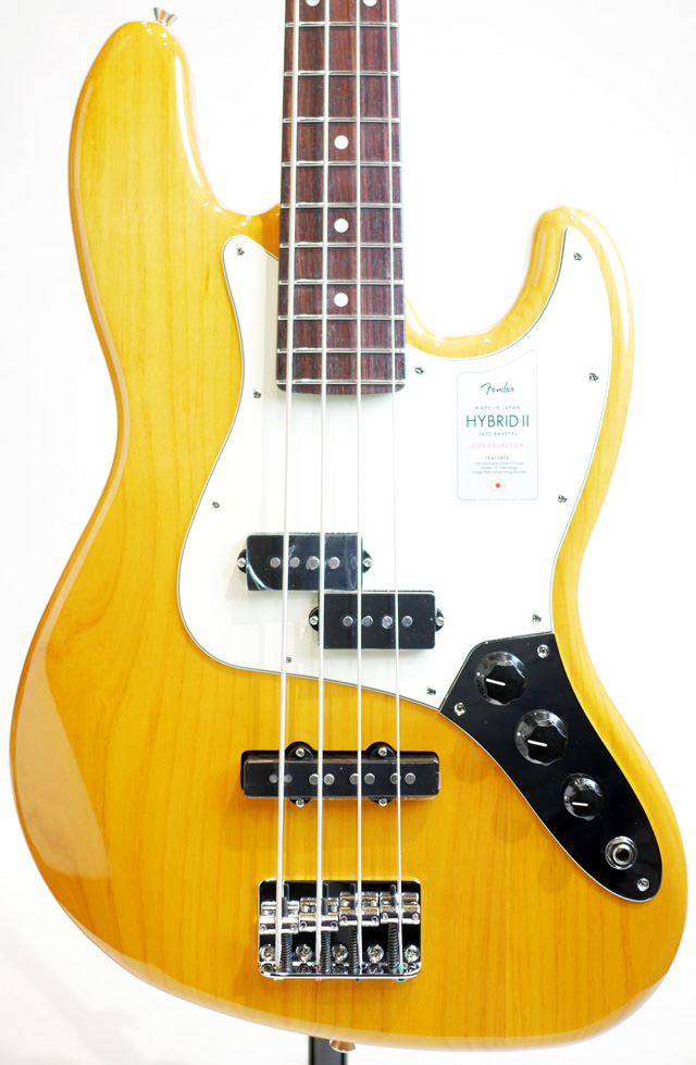 2024 Collection MIJ Hybrid II Jazz Bass PJ (Vintage Natural/RW)
