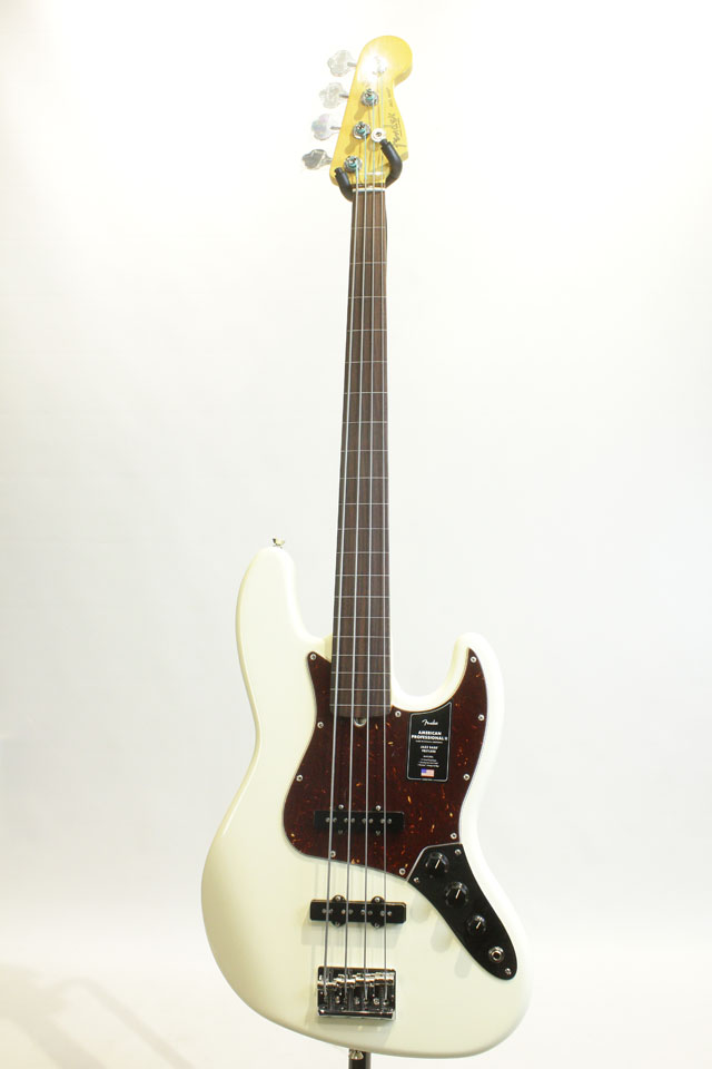 FENDER  American Professional II Jazz Bass Fretless Olympic White / Rosewood フェンダー サブ画像2