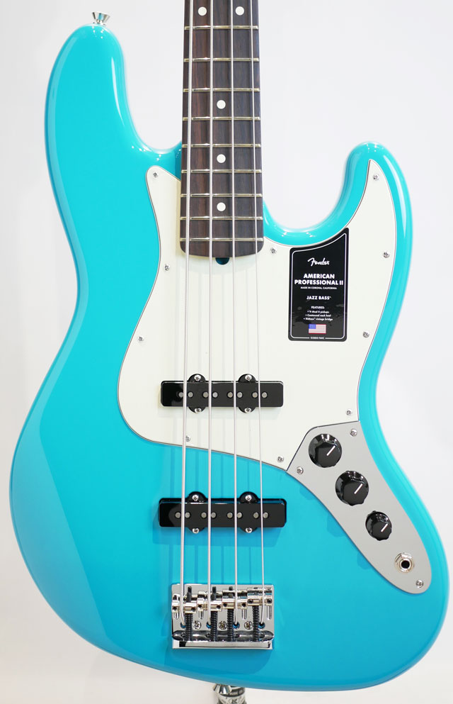  American Professional II Jazz Bass 3-Color Miami Blue / Rosewood