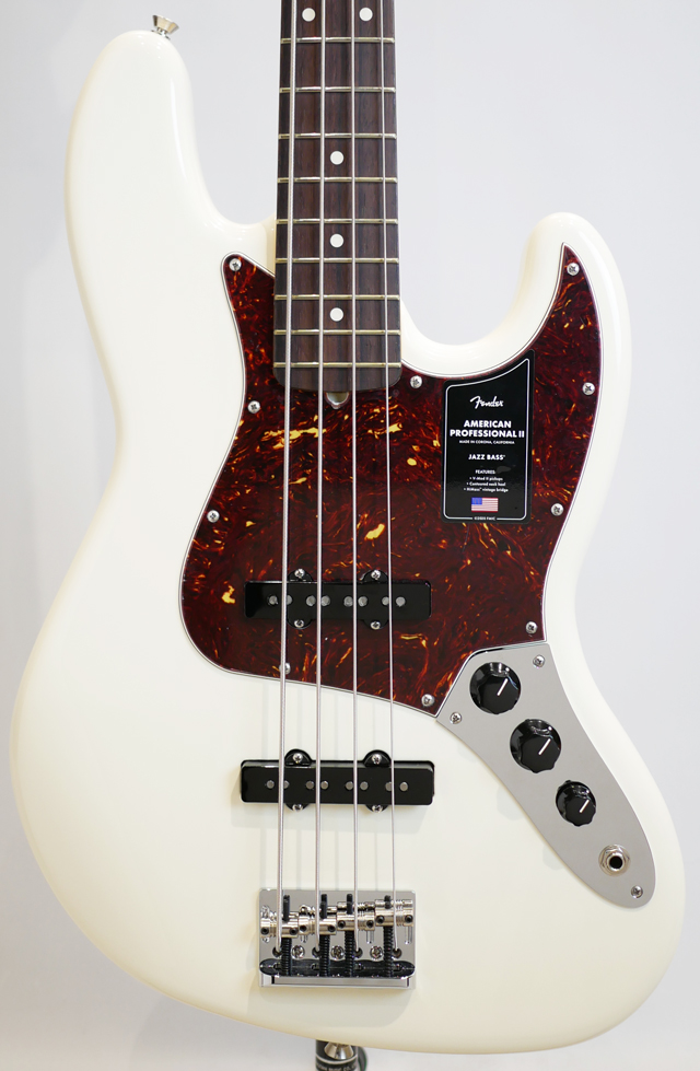  American Professional II Jazz Bass Olympic White / Rosewood
