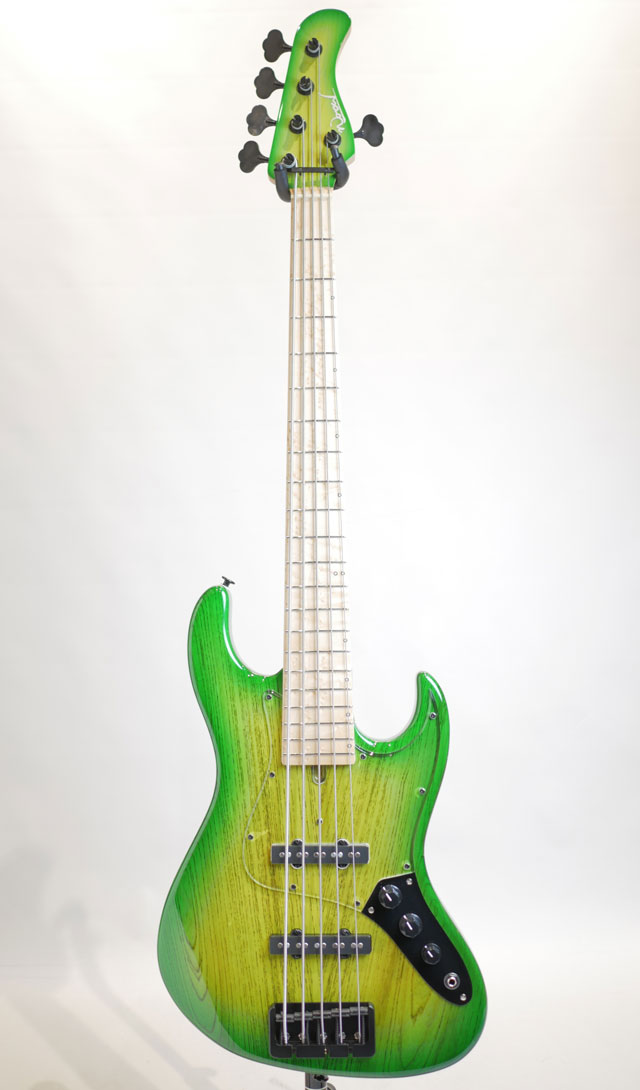 Wood Custom Guitars Vibe Standard-5 19mm pitch #175  (Transparent Green Burst) ウッドカスタムギター サブ画像2