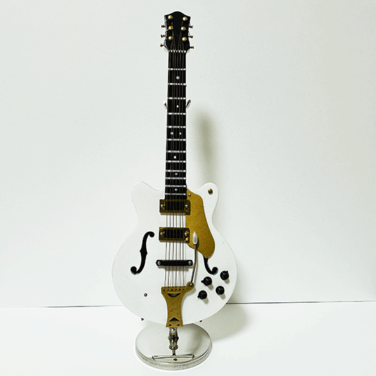 ミニチュア楽器 エレキギター(GE47W) 木製