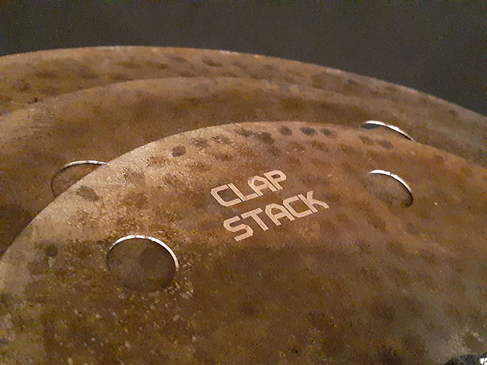 omete cymbals 【穴あきCLAP CYMBAL】CLAP STACK FX  6 AIR HOLES 8&10&12 SET オメテシンバル サブ画像3