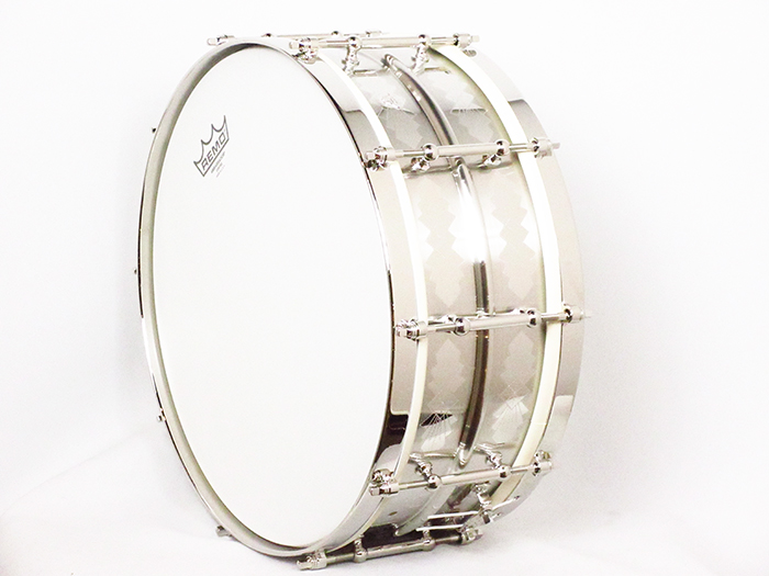AK Drums 5.5x14 Nickel Over Brass Standard Model / AK Diamonds pattern AK ドラムス サブ画像10