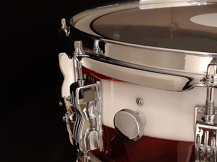 Ludwig 【VINTAGE】78'-79' Vistalite Red&White Spiral 14×5 ラディック サブ画像2