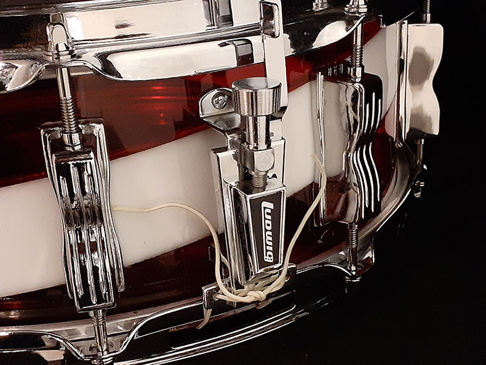 Ludwig 【VINTAGE】78'-79' Vistalite Red&White Spiral 14×5 ラディック サブ画像3