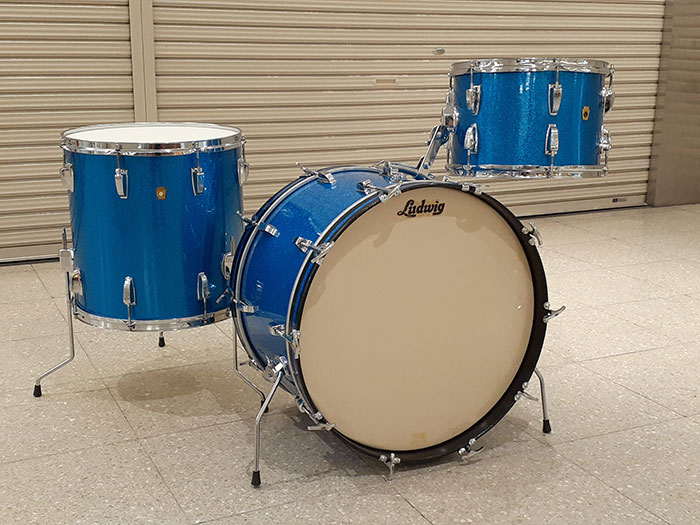 Ludwig 【VINTAGE】66'-68' Super Classic 3点Set 22 13 16 Sparkling Blue ラディック