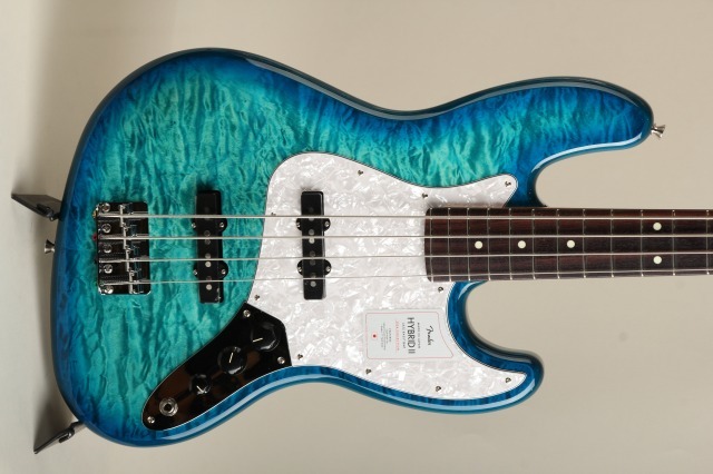 FENDER 2024 Collection Made in Japan Hybrid II Jazz Bass Quilt Aquamarine 【S/N JD24020403 フェンダー STFUAE