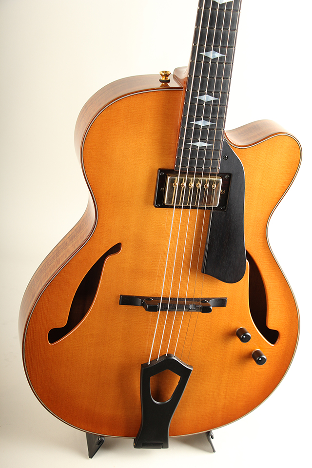 Grimes 15inch Custom Archtop Figured Koa Back /Natural グライムス サブ画像2