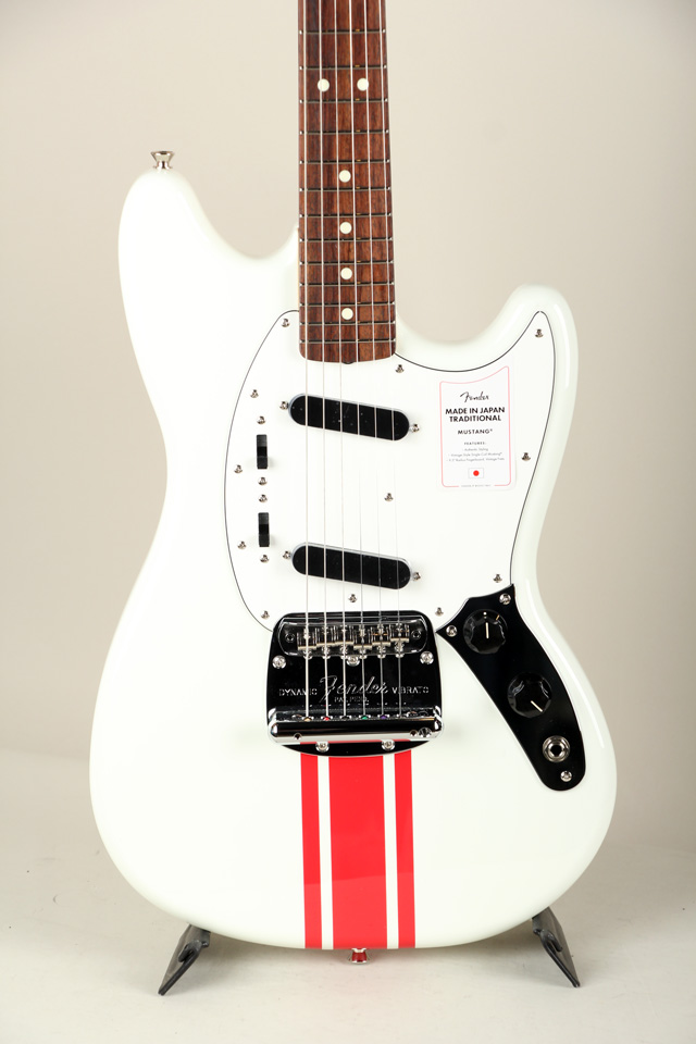 FENDER 2023 Collection Made in Japan Traditional 60s Mustang Olympic White with Red Competit フェンダー