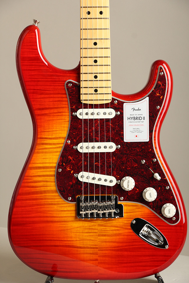 2024 Collection Made in Japan Hybrid II Stratocaster Maple Fingerboard Flame Sunset O