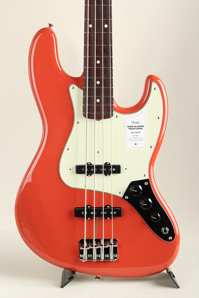 Made In Japan Traditional 60s Jazz Bass RW Fiesta Red