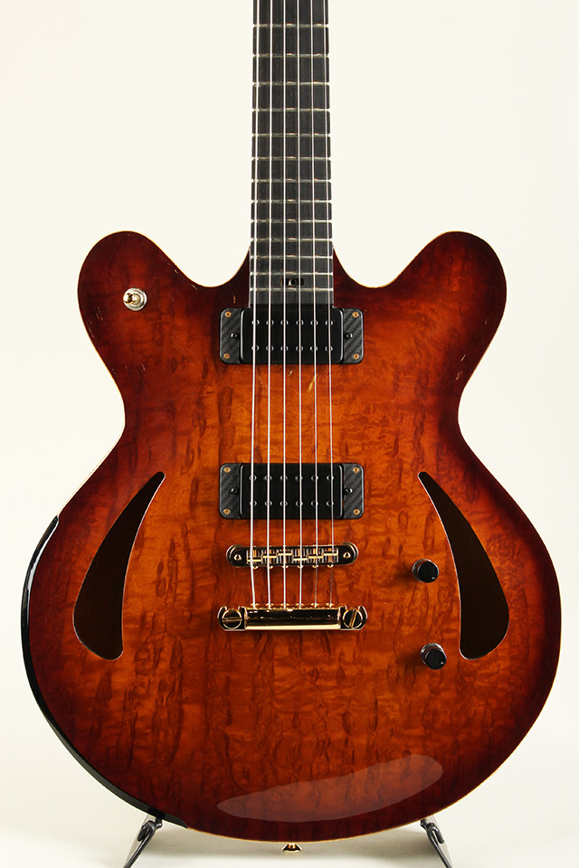 Victor Baker Guitars Model 35 Chambered Semi-hollow Xotic Figured Maple veneer face ヴィクター ベイカー