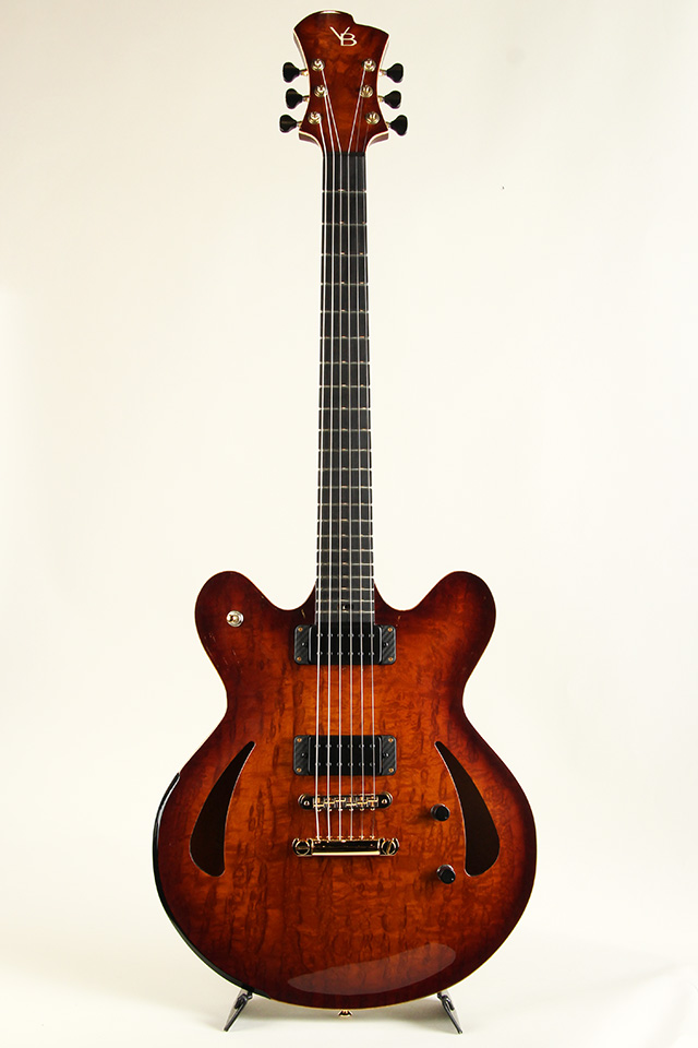 Victor Baker Guitars Model 35 Chambered Semi-hollow Xotic Figured Maple veneer face ヴィクター ベイカー サブ画像1