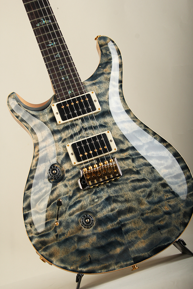 Paul Reed Smith Wood Library Custom 24 Left Hand 10Top Quilt Faded Whale Blue (Natural Back) #0386399 ポールリードスミス サブ画像2