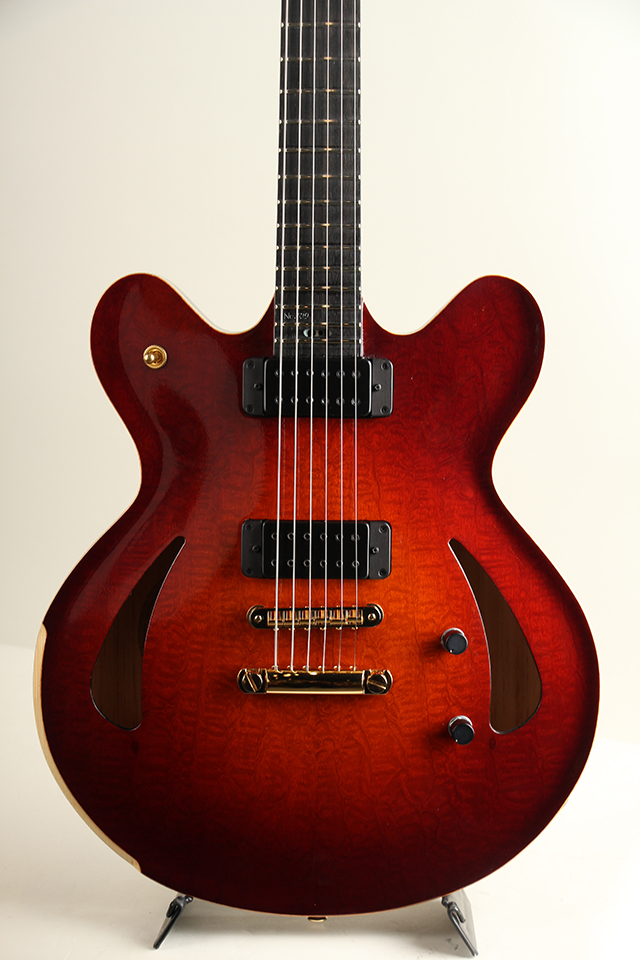 Victor Baker Guitars Model 35 Chambered Semi-hollow Quilted Mahogany veneer face ヴィクター ベイカー