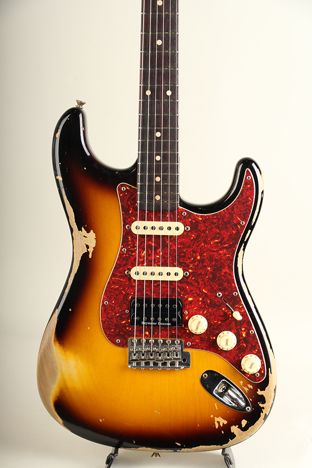 Custom Build 1962 Stratocaster HSS Heavy Relic 2 Tone Sunburst