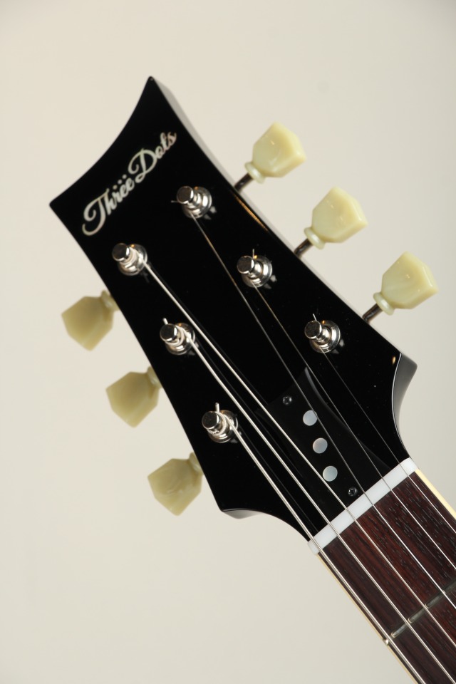 Three Dots Guitars SH Ebony Black スリードッツ サブ画像6