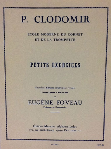 ルデュック社 クロドミール/小練習曲(トランペット洋書) Alphonse Leduc