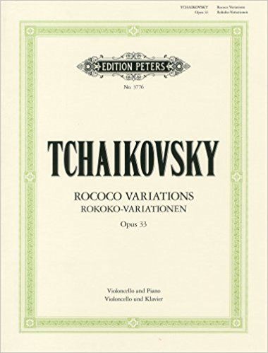 チャイコフスキー/ロココ風の主題による変奏曲Op.33 (チェロ洋書)