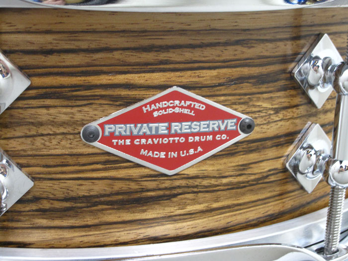 Craviotto Private Reserve Zebrawood Solid Shell 14×4.5 クラビオット サブ画像2