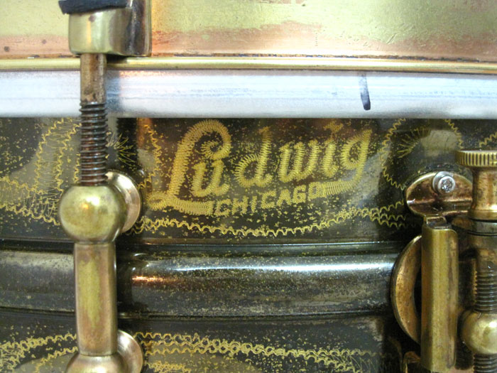 Ludwig 【VINTAGE】Rare!! 1923-25 Ludwig Deluxe Black Beauty Engraved Shell 14×4 ラディック サブ画像2