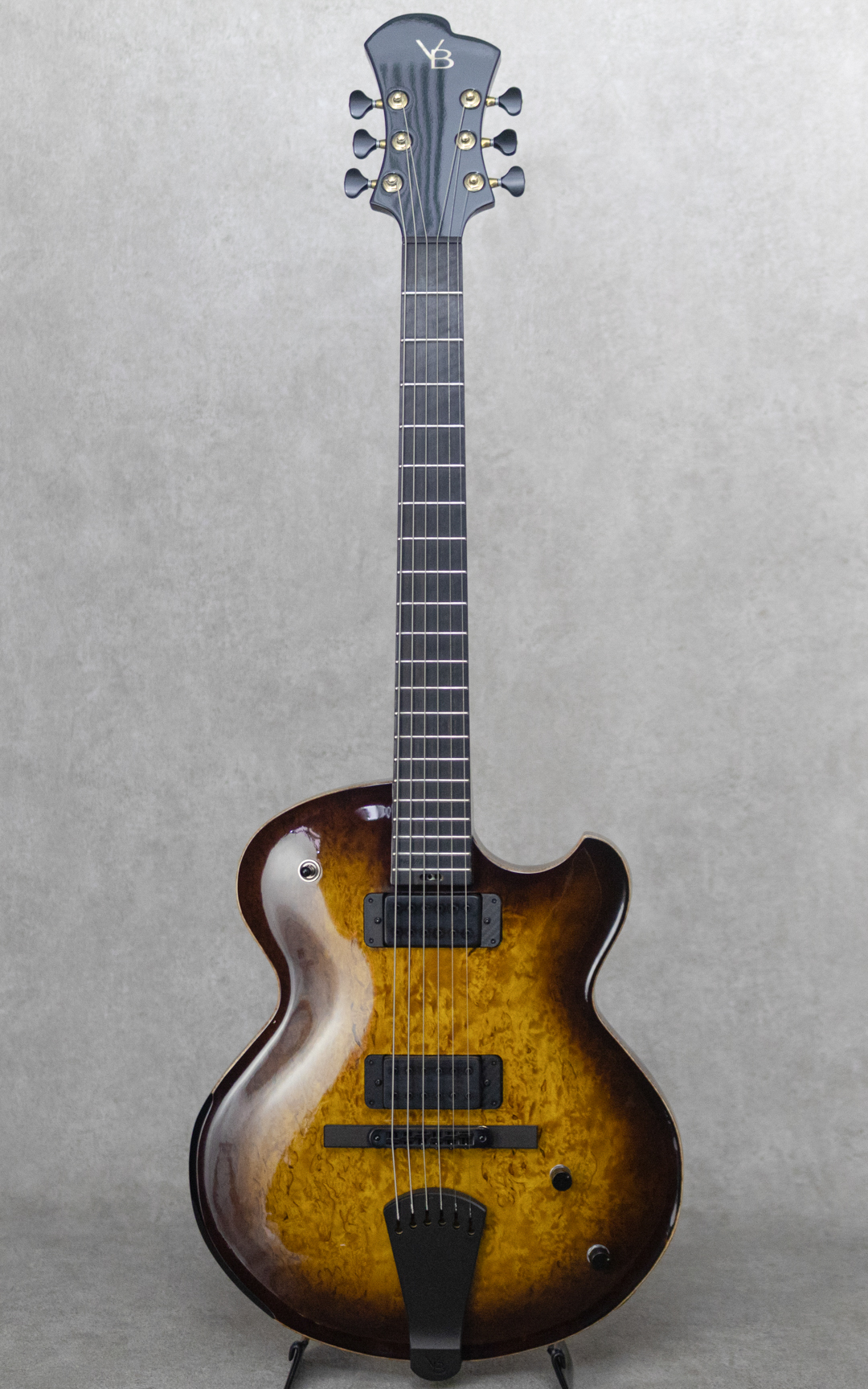 Victor Baker Guitars Model 14 Chambered Semi Hollow Tabacco Burst with High Gloss Topcort ヴィクター ベイカー サブ画像1