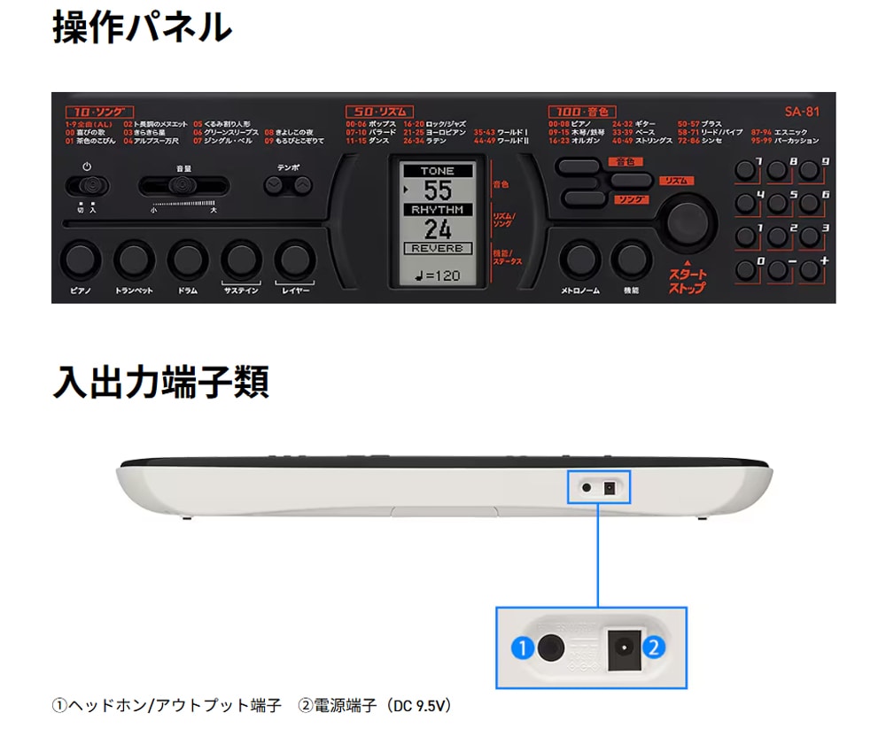 CASIO (カシオ) SA-80 ミニキーボード Casiotone 44ミニ鍵盤