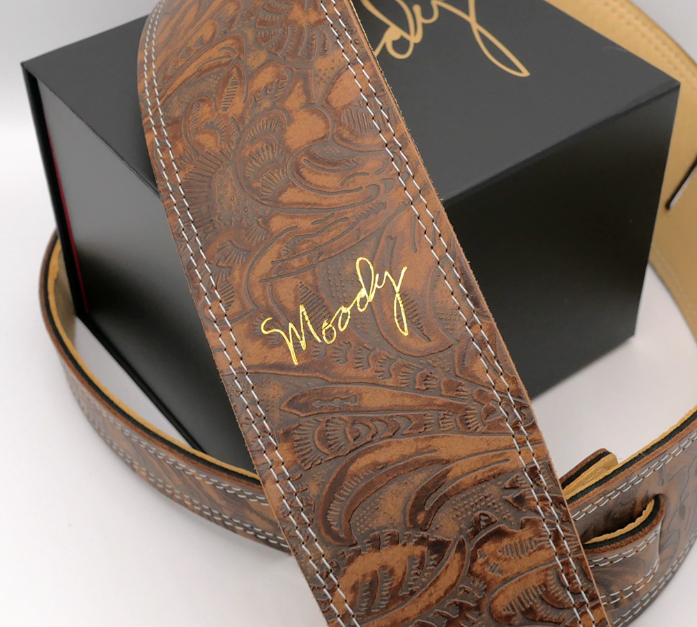 Leather 2.5 Inch BACKED WESTERN BROWN-CREAM Standard Tail