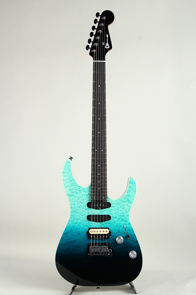 Pro-Mod Plus Dinky DK24 HSS 2PT EB QM Blue Curacao【S/N ICC2500982】