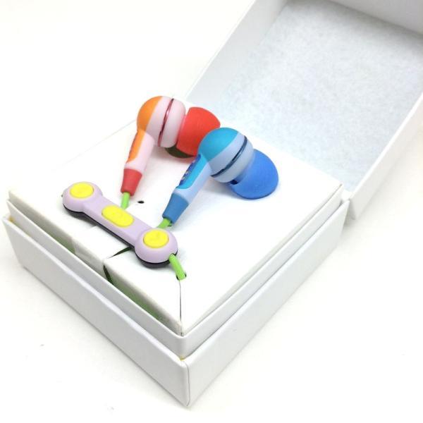 《アウトレット》KOTORI 101+ オレンジ&ブルー Orange Blue リモートマイク付き カスタムデザイン 有線イヤホン