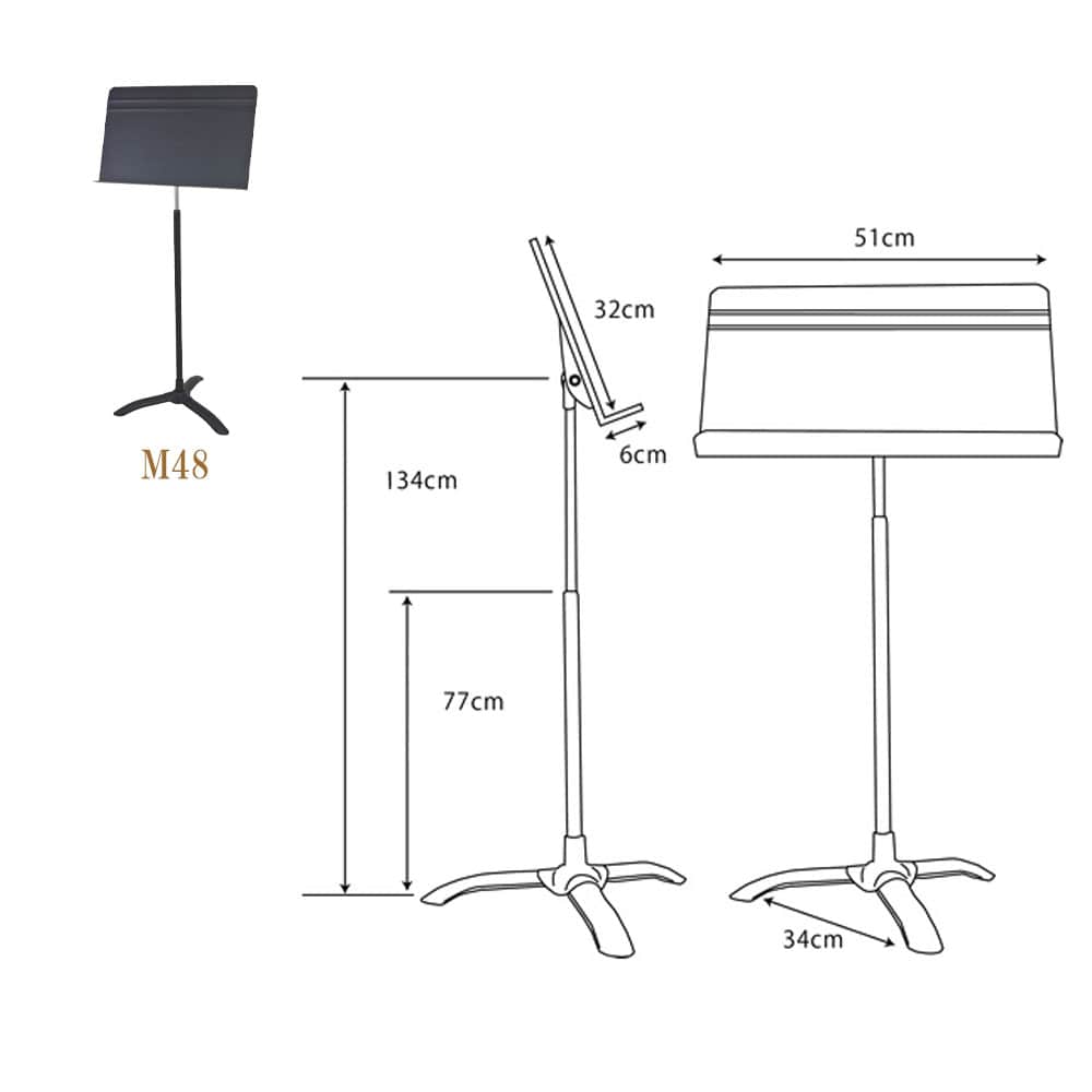 マンハセット 譜面台 M48 Concert Music Stand シンフォニーモデル M48
