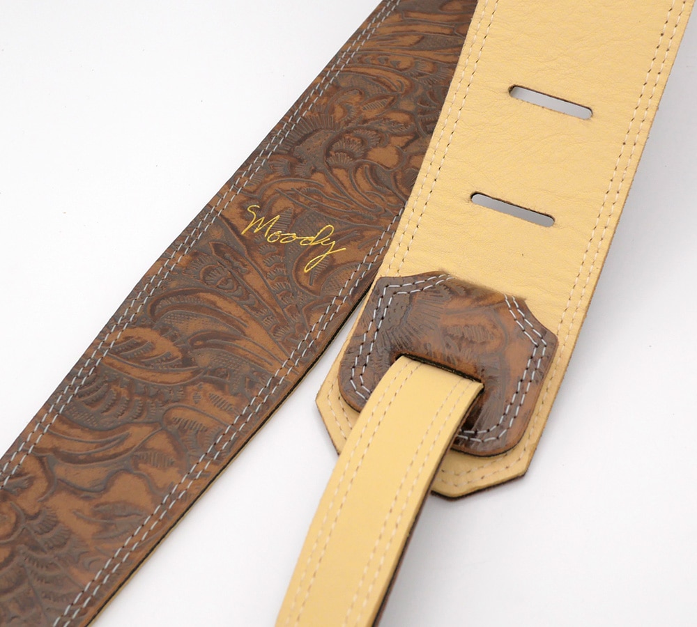 Leather 2.5 Inch BACKED WESTERN BROWN-CREAM Standard Tail