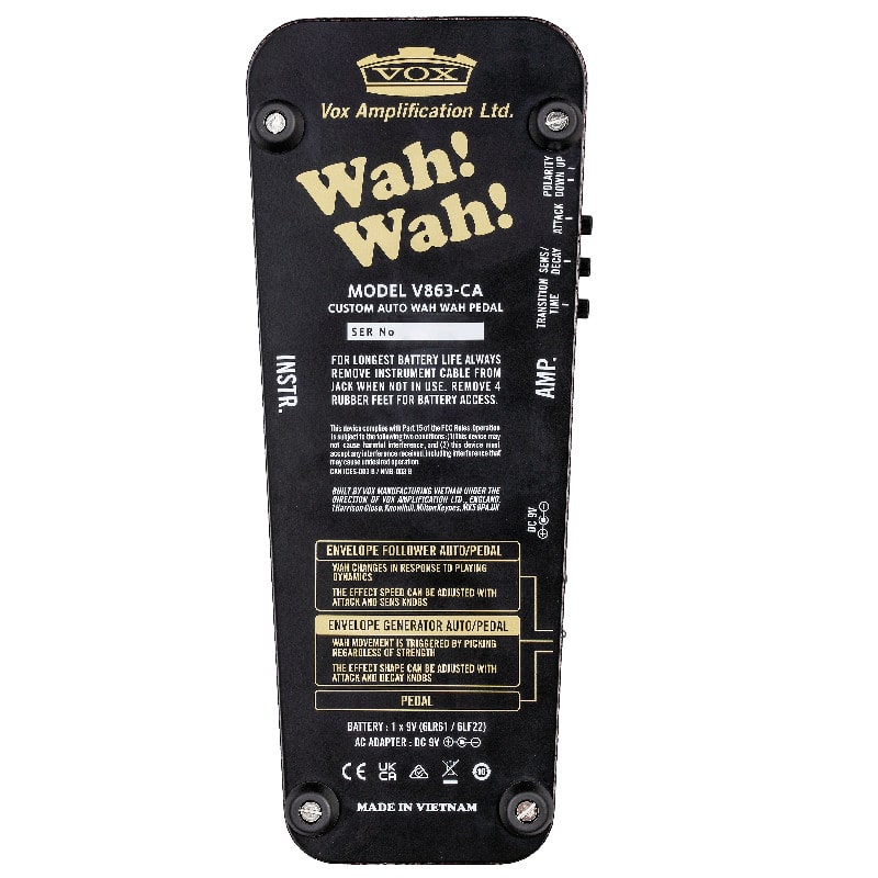 V863-CA CUSTOM AUTO WAH WAH PEDAL