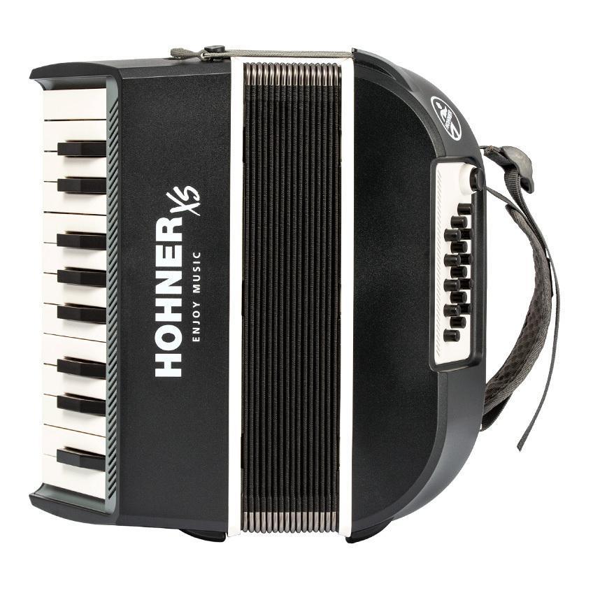 HOHNER ハンディ アコーディオン XS ダークグレー & ホワイト ピアノキー 21鍵 ホーナー オリジナルクロスプレゼント 【取り寄せ商品】
