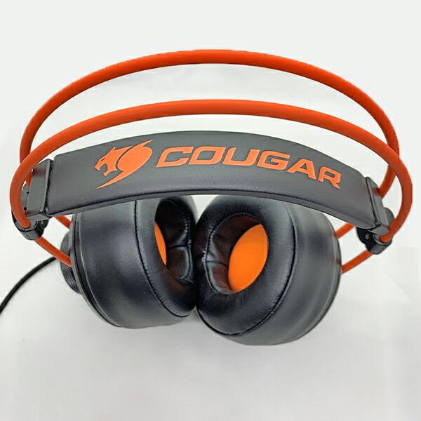 《中古品》COUGAR IMMERSA PRO TI CGR-U50MB-710 + BUNKER S ゲーミングヘッドセット ヘッドホンスタンド セット