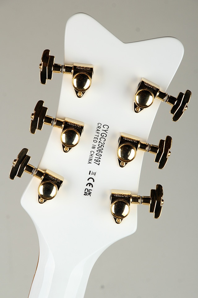 Synchromatic Falcon Hollow Body Single-Cut with Bigsby Ebony Snowcrest White【S/N CYGC25060197】