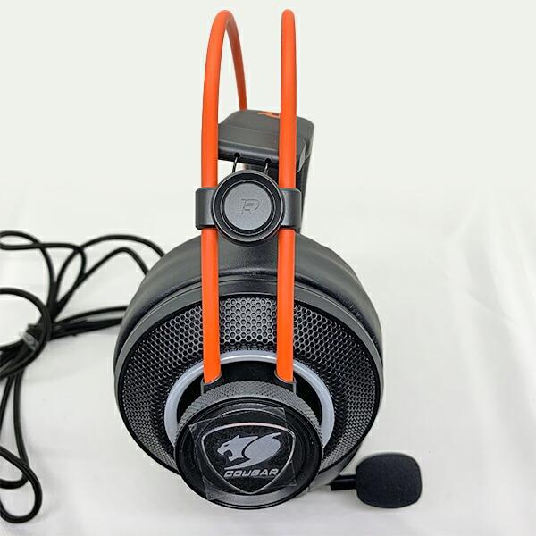 《中古品》COUGAR IMMERSA PRO TI CGR-U50MB-710 + BUNKER S ゲーミングヘッドセット ヘッドホンスタンド セット
