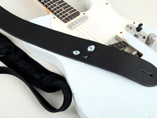 ねこ刺繍ストラップ LITE ラリマー