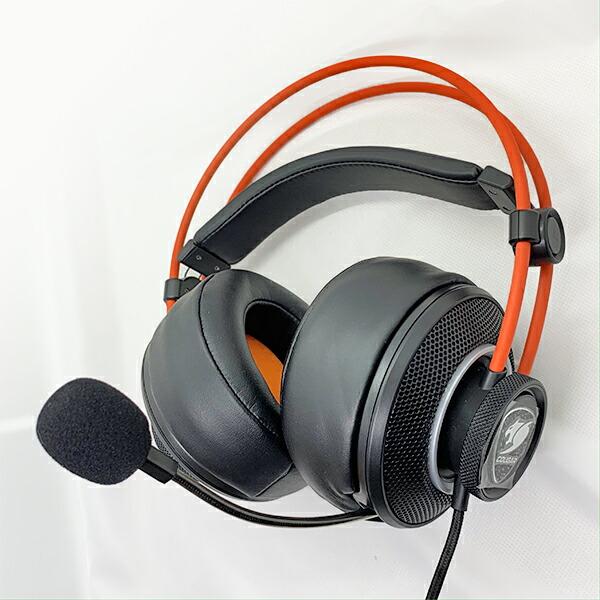 《中古品》COUGAR IMMERSA PRO TI CGR-U50MB-710 + BUNKER S ゲーミングヘッドセット ヘッドホンスタンド セット