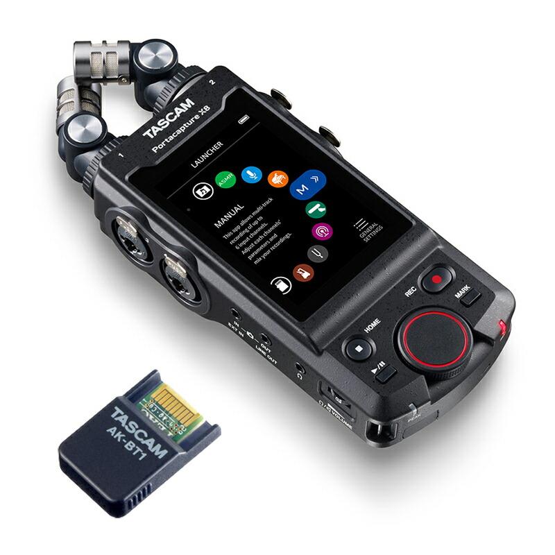 《限定数 送料無料》TASCAM タスカム Portacapture X8 + AK-BT1 リモートコントロール用Bluetoothアダプター セット
