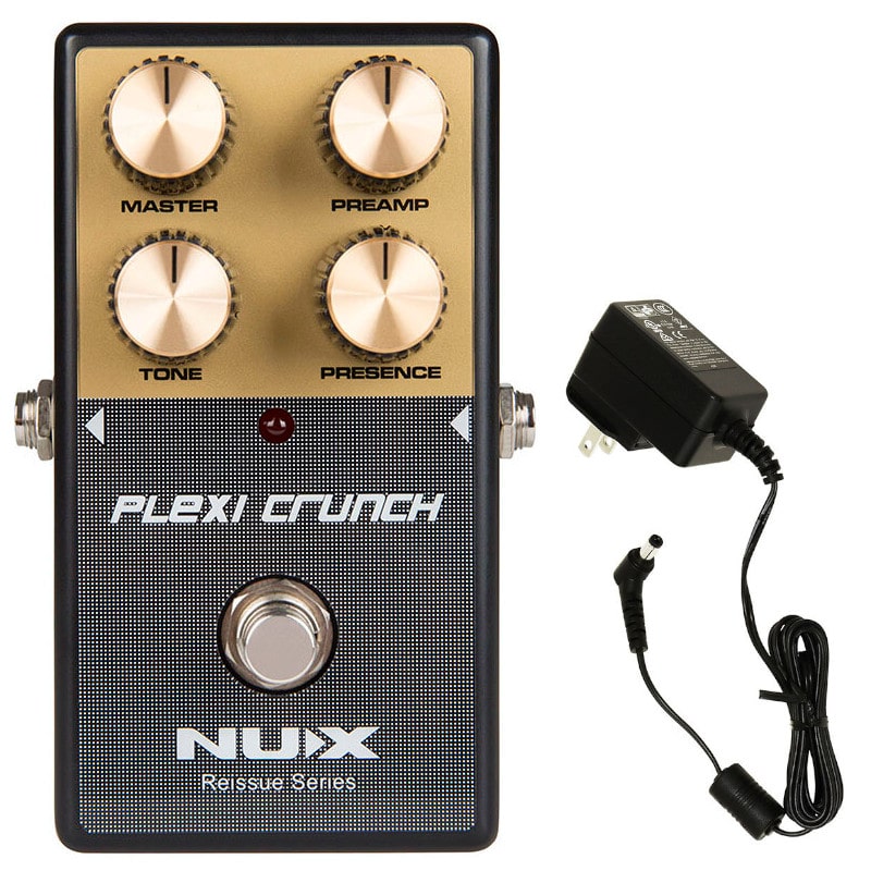 エフェクター ハイゲイン ディストーショントーン NUX Plexi Crunch ブリティッシュ バルブアンプのキャラクター + ACD006A 純正ACアダプター