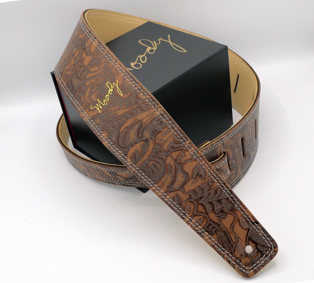 Leather 2.5 Inch BACKED WESTERN BROWN-CREAM Standard Tail