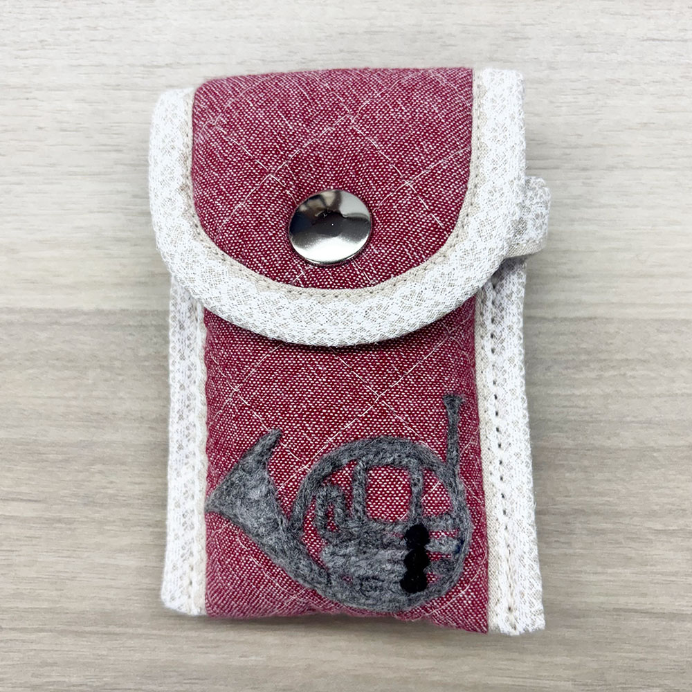 マウスピースポーチ フレンチホルン用 レッド レッド Wind Forest