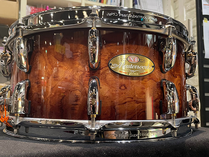 MWAC1465S20/C4 MasterWorks Snare Drum 16ply Heavy Shell Natural Bubinga Burst 14"×6.5"